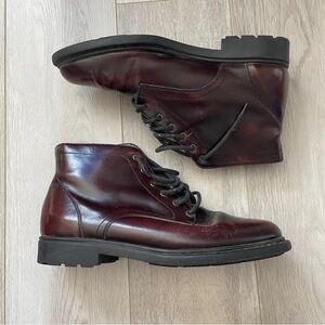 Vintage Leather Boots lace up ankle womens Brown (size 7) classic heritage work